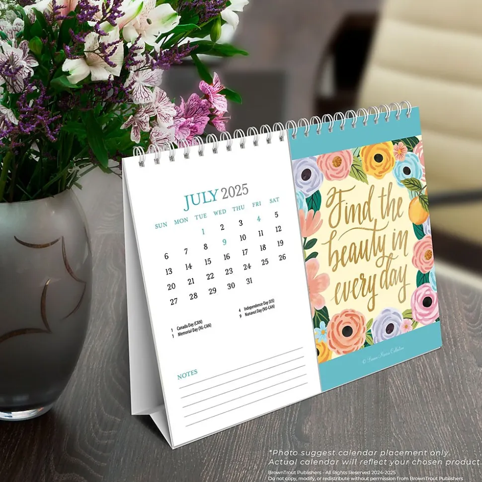 2025 BrownTrout Bonnie Marcus 7.5" x 6" Monthly Desk Calendar (9781975479442)