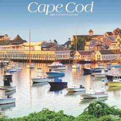 2025 BrownTrout Cape Cod 12" x 24" Monthly Square Wall Calendar, (9781975474577)