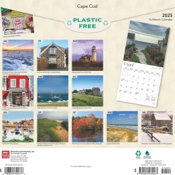2025 BrownTrout Cape Cod 12" x 24" Monthly Square Wall Calendar, (9781975474577)
