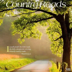2025 BrownTrout Country Roads 12" x 12" Monthly Wall Calendar (9781975474737)