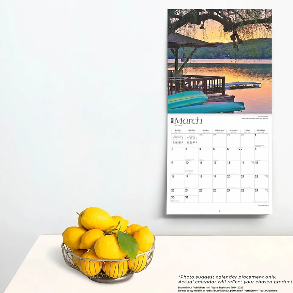 2025 BrownTrout Empire State New York Places 12" x 12" Monthly Wall Calendar (9781975483036)
