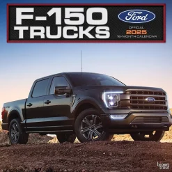 2025 BrownTrout Ford F150 Trucks OFFICIAL 12" x 24" Monthly Square Wall Calendar (9781975479725)