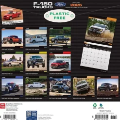 2025 BrownTrout Ford F150 Trucks OFFICIAL 12" x 24" Monthly Square Wall Calendar (9781975479725)