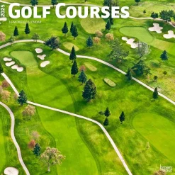 2025 BrownTrout Golf Courses 12" x 12" Monthly Square Wall Calendar (9781975477097)