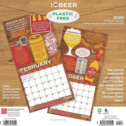 2025 BrownTrout I Love Beer 12" x 12" Monthly Wall Calendar (9781975479459)