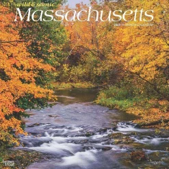 2025 BrownTrout Massachusetts Wild & Scenic 12" x 12" Monthly Square Wall Calendar (9781975475208)