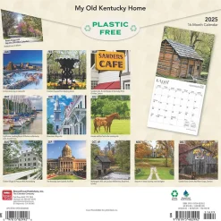 2025 BrownTrout My Old Kentucky Home Kentucky Places 12" x 12" Monthly Square Wall Calendar (9781975482992)