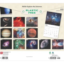 2025 BrownTrout NASA Explore the Universe 7" x 12" Monthly Deluxe Wall Calendar (9781975473105)