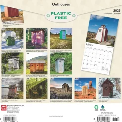 2025 BrownTrout Outhouses 12" x 12" Monthly Wall Calendar (9781975477493)