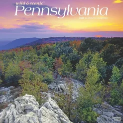 2025 BrownTrout Pennsylvania Wild & Scenic 12" x 12" Monthly Wall Calendar (9781975475529)