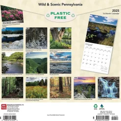 2025 BrownTrout Pennsylvania Wild & Scenic 12" x 12" Monthly Wall Calendar (9781975475529)