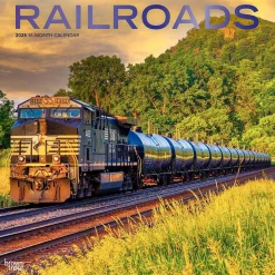 2025 BrownTrout Railroads 12" x 12" Monthly Square Wall Calendar (9781975475604)