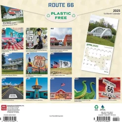 2025 BrownTrout Route 66 12" x 24" Monthly Square Wall Calendar, (9781975475642)