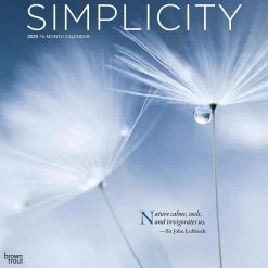 2025 BrownTrout Simplicity 12" x 24" Monthly Square Wall Calendar, (9781975477790)