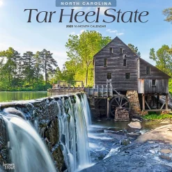 2025 BrownTrout Tar Heel State North Carolina Places 12" x 12" Monthly Square Wall Calendar (9781975483043)