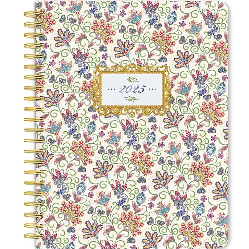 2025 BrownTrout Tuscan Delight 6" x 7.75" Weekly Desk Planner, Paper Cover, Multicolored (9781975480615)
