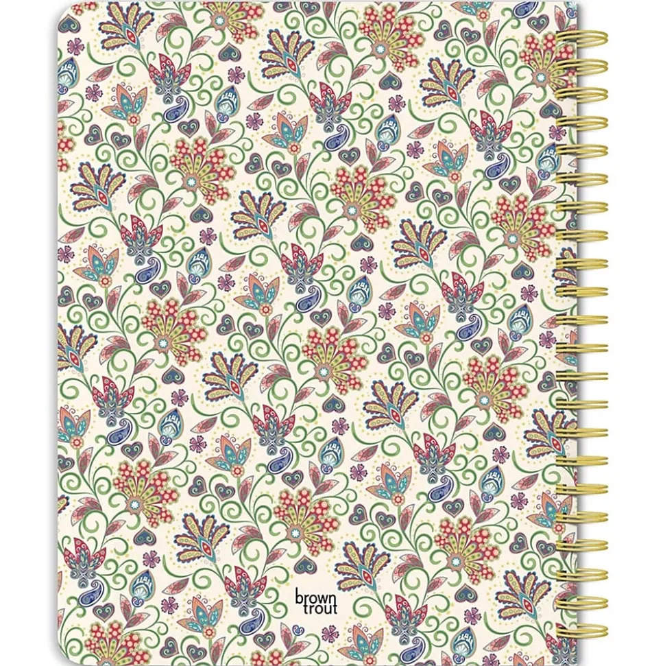 2025 BrownTrout Tuscan Delight 6" x 7.75" Weekly Desk Planner, Paper Cover, Multicolored (9781975480615)