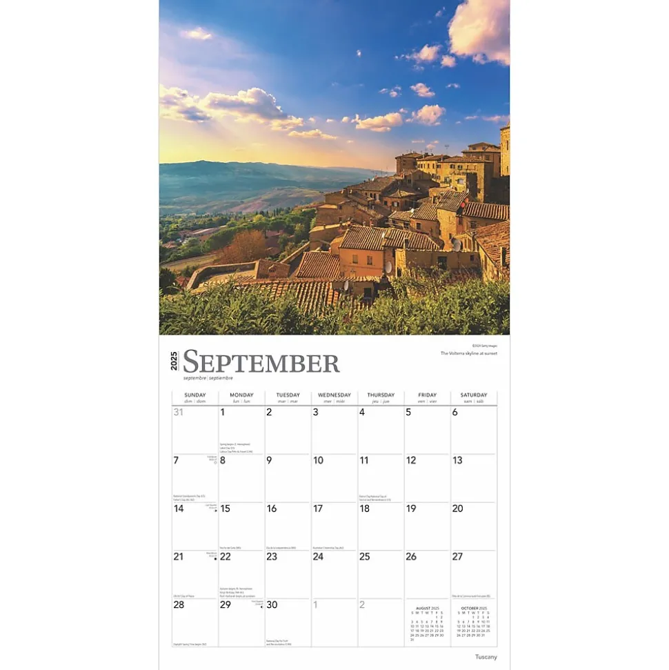 2025 BrownTrout Tuscany 12" x 12" Monthly Wall Calendar (9781975476298)