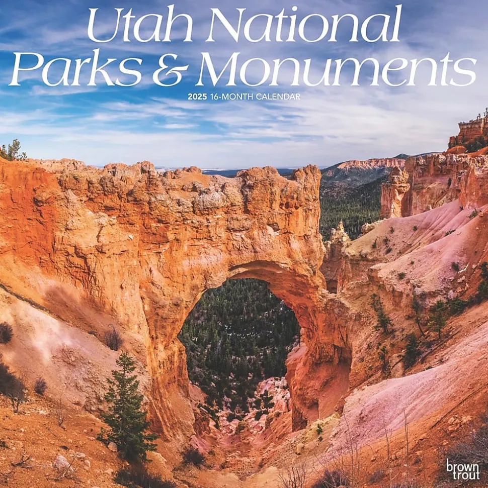 2025 BrownTrout Utah National Parks & Monuments 12" x 12" Monthly Square Wall Calendar (9781975476069)