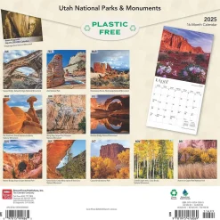 2025 BrownTrout Utah National Parks & Monuments 12" x 12" Monthly Square Wall Calendar (9781975476069)