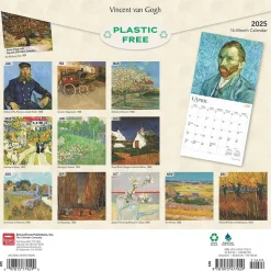 2025 BrownTrout Vincent van Gogh 12" x 12" Monthly Wall Calendar (9781975477929)