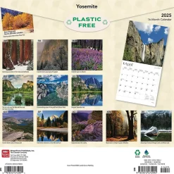2025 BrownTrout Yosemite 12" x 24" Monthly Square Wall Calendar, (9781975475994)