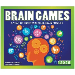 2025 Cal Ink Brain Games 6" x 5" Day-to-Day Desktop Box Calendar (9781645915881)