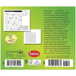 2025 Cal Ink Brain Games 6" x 5" Day-to-Day Desktop Box Calendar (9781645915881)