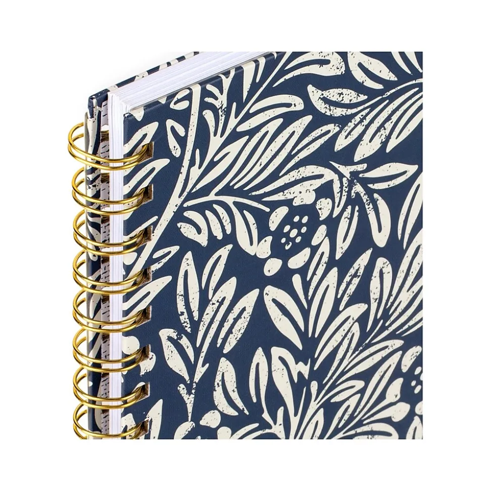 2025 Cambridge Blockprint 8.5" x 11" Weekly & Monthly Planner, Cotton Cover, Blue/White (1724-905-25)