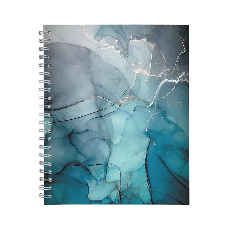 2025 Cambridge Glacier 8.5" x 11" Weekly & Monthly Planner, Poly Cover, Blue/Gray (1727-905-25)