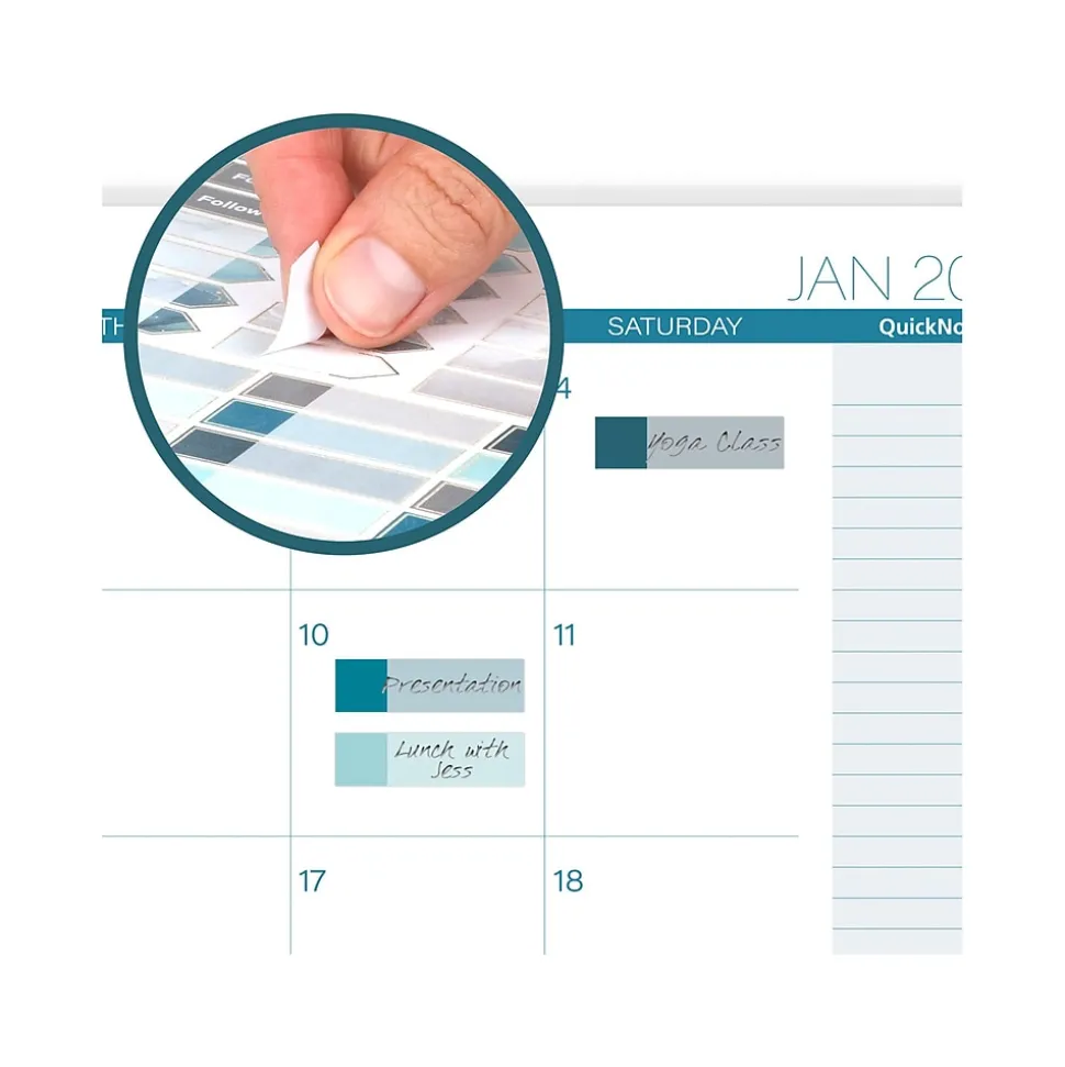 2025 Cambridge Glacier 8.5" x 11" Weekly & Monthly Planner, Poly Cover, Blue/Gray (1727-905-25)