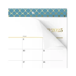2025 Cambridge WorkStyle 17.75" x 11" Monthly Desk Pad Calendar, Seaside Blue (1606-705-12-25)