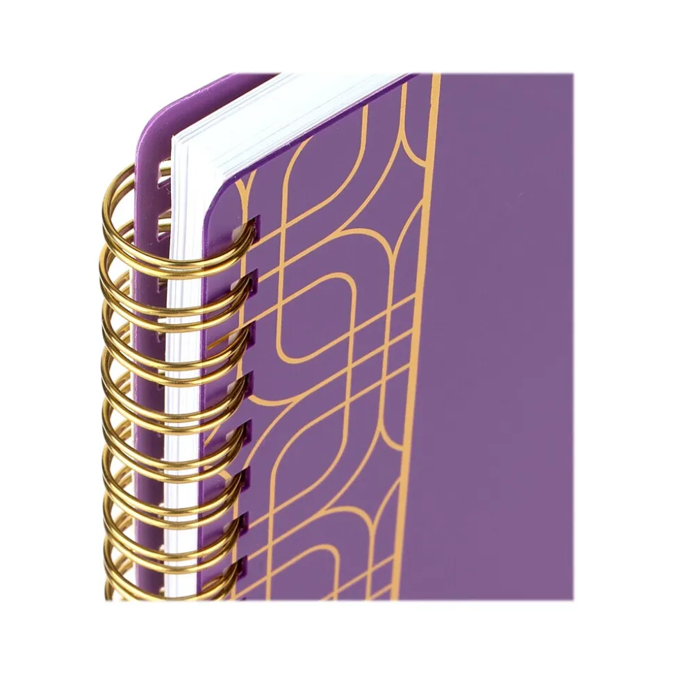 2024-2025 Cambridge WorkStyle Balance Purple Swirl 8.5" x 11" Academic Weekly & Monthly Planner, Poly Cover, Purple/Gold