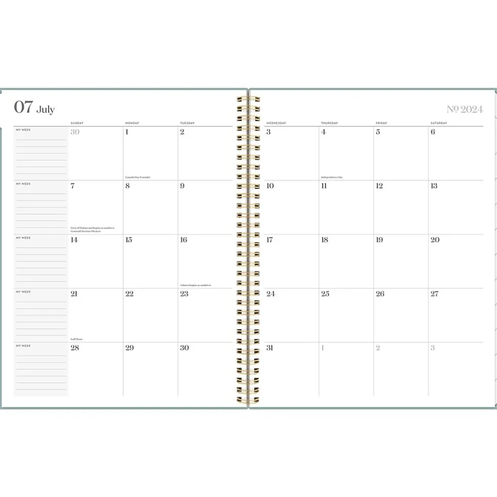 2024-2025 Cambridge WorkStyle Classic 8.5" x 11" Academic Weekly & Monthly Planner, Poly Cover, Mellow Frost