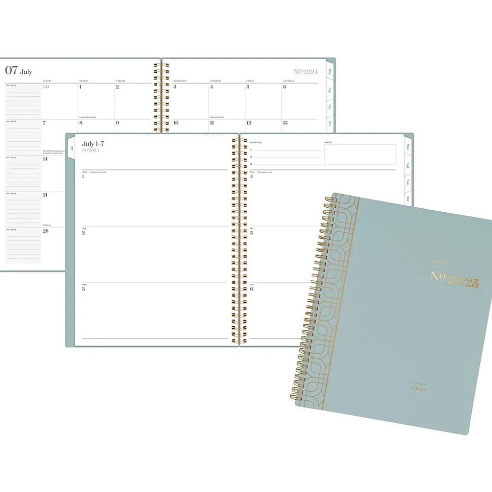 2024-2025 Cambridge WorkStyle Classic 8.5" x 11" Academic Weekly & Monthly Planner, Poly Cover, Mellow Frost