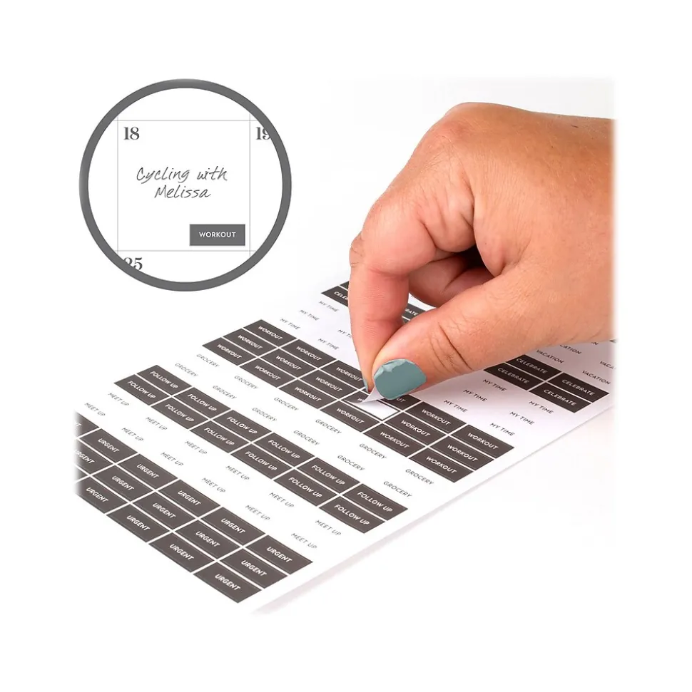 2024-2025 Cambridge WorkStyle Classic 8.5" x 11" Academic Weekly & Monthly Planner, Poly Cover, Mellow Frost