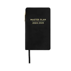 2024-2025 Eccolo 4.25" x 7.5" Academic Weekly Planner, Faux Leather Cover, Black (AY25-401G)