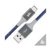 360 Electrical Braided USB C USB A 4" Cable, Navy (360654-NV)