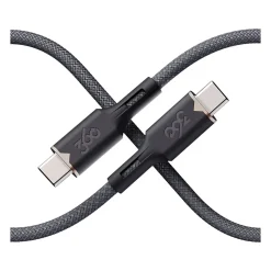 360 Electrical Fluid USB-C to USB-C Charging Cable, 5 ft., Granite (3E0793-GRG8NA)