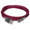 360 Electrical Habitat 4' USB A Male/Lightning 8-Pin Male, Cranberry (360650-CB)