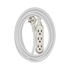 360 Electrical Habitat Modern Collection 15' Extension Cord, 3-Outlet, Titanium (360429-TI-8ES)