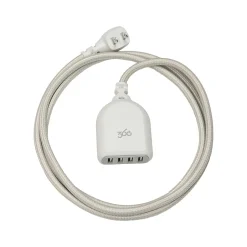 360 Electrical Habitat USB Extension Cord, Titanium (360614-TI-4ES-C1)
