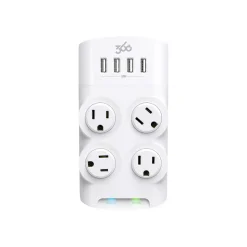 360 Electrical Revolve24 4-Outlet 4-USB Port Surge Protector, White (3E0775-WHT6NA)