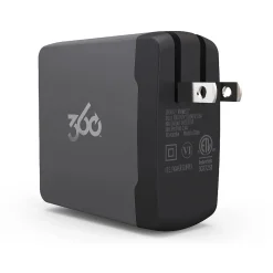 360 Electrical Vivid 8.0 4-Outlet Wall Charger, Gray (360542)