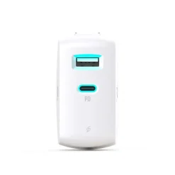 360 Electrical Vivid 2-Outlet Wall Charger, White (360710)