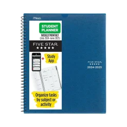 2024-2025 Five Star 8.5" x 11" Academic Weekly & Monthly Customizable Planner, Poly Cover, Assorted Colors (CAW651-00-25)