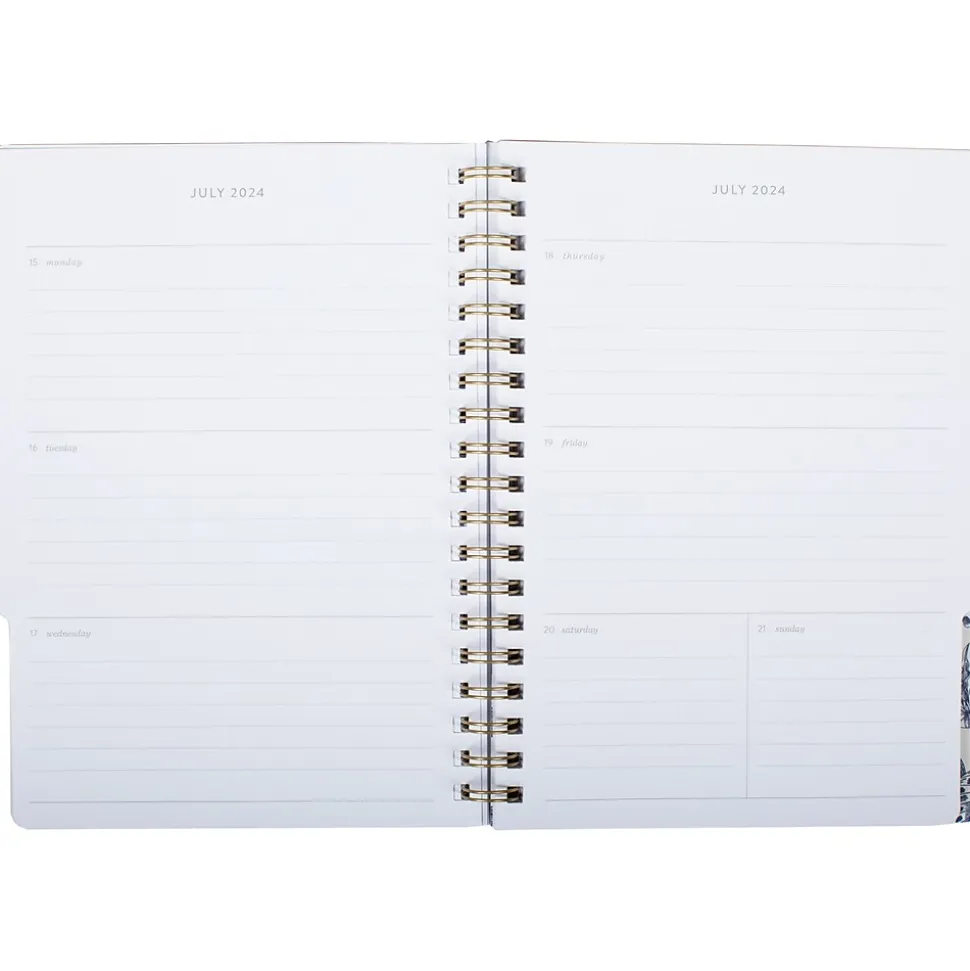 2024-2025 Fringe Chinoiserie 7.5" x 10.25" Academic Weekly & Monthly Planner, Paper Cover, White/Navy Blue (529301FSC)