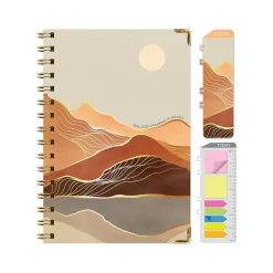 2024-2025 Global Printed Products Golden Desert 5.5" x 8" Academic Weekly & Monthly Planner, Paper Cover, Multicolor