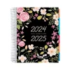 2024-2025 Global Printed Products Floral Pink 8.5" x 11" Academic Weekly & Monthly Planner, Plastic Cover, Multicolor