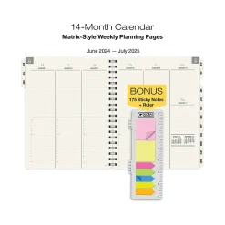 2024-2025 Global Printed Products Pick Your Own 8.5" x 11" Academic Weekly & Monthly Planner, Vinyl Cover, Assorted Colors